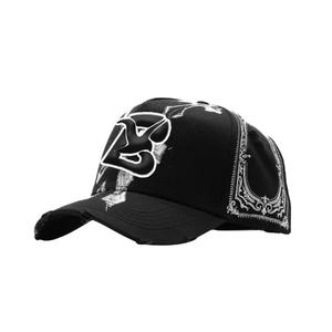 Sombrero G5 Rude Hats, Gorras de Béisbol Deportivas de Gamuza Dobby con Bordado de NY y Diseño Desgastado con Estampado de Bandana - Product Image 3