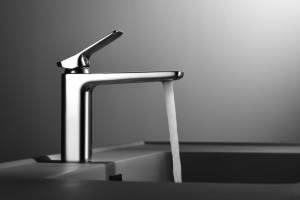 Chrome-Plated Single-Handle Basin Faucet - Modern Sleek Design <b>for</b> Bathroom Vanity - Product Image 4