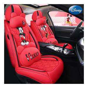 ชุดหุ้มเบาะรถยนต์หนังลายมิกกี้เมาส์สีชมพู Lulu AnK1 แบบเต็มชุด 5 ที่นั่ง สำหรับรถยนต์โตโยต้า สปอร์ตเทจ น่ารักสไตล์สาวหวาน - Product Image 4