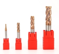 Fraise à queue de 8 mm HRC55 à 4 cannelures en tungstène pour usinage CNC du métal et du bois