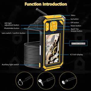 नई हाथ में Endoscope 1080P HD 8mm लेंस 4.3 इंच स्क्रीन औद्योगिक पोर्टेबल <span class=keywords><strong>Borescope</strong></span> 2.0MP निरीक्षण कैमरा नाग कैमरा - Product Image 3