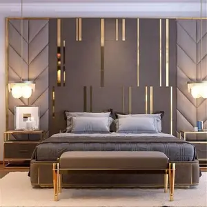 Yatak odası duvar, oturma odası duvar yansıtıcı altın bronz gümüş paslanmaz çelik şeritler