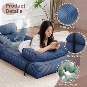 Top Chinese Ecommerce Sites Modern Foldable Reclining <b>Small</b> Carton <b>Daybed</b> Sofa Living Room Reception Furniture Wholesaler Foshan - Product Image 3