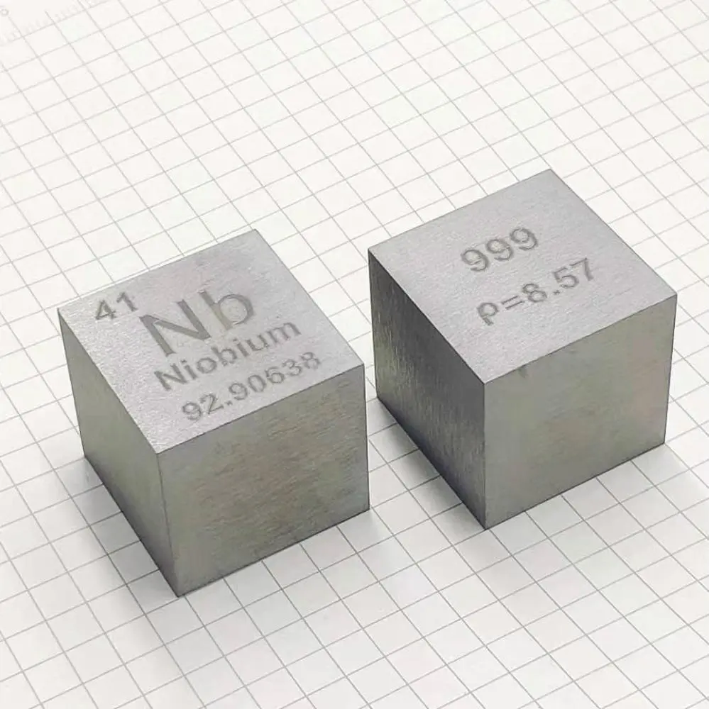 Fornitura di cubi di niobio Nb ad alta purezza 99.9% Nb raccolta tavola periodica per laboratorio