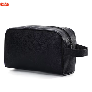 Trousses de Toilette <span class=keywords><strong>Homme</strong></span> Grande Capacité Sac de Rangement Personnalisé en PU Trousse de Maquillage Femme à Fermeture Éclair <span class=keywords><strong>Pochette</strong></span> Cosmétique en <span class=keywords><strong>Cuir</strong></span> PU Vente en Gros - Product Image 5