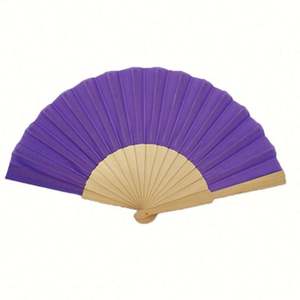 Nuevo Abanico Plegable de Madera y Bambú con Logotipo Personalizado Impreso, Técnica Pintada, Disponible en Stock, Venta al Por Mayor - Product Image 2