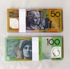 Úc 50 100 đô la trong suốt nhựa Matte màu Prop Lưu ý thực tế hiệu quả cho bộ phim phim Quà Tặng - Product Image 4