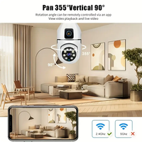 PIX-LINK Caméra intelligente à double objectif Caméra IP Cctv Caméra sans fil PTZ à double objectif à 360 degrés Caméra à ampoule