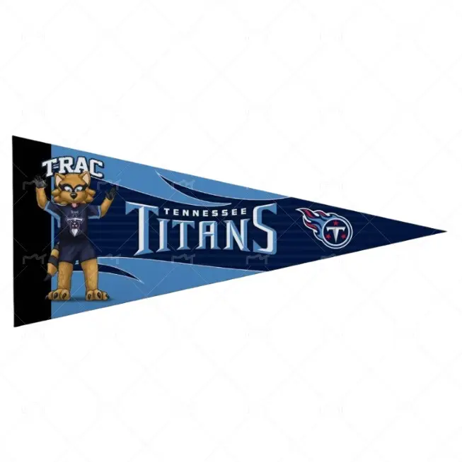 Custom High Quality Tennessee Titans NFL Mascot Mini Pennant