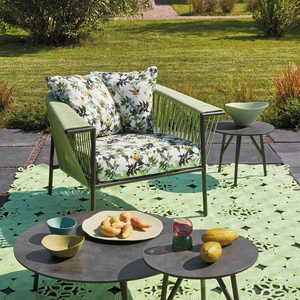 Ensemble de canapés d'extérieur modernes, cadre en aluminium, tissage de corde, coussins imperméables, mobilier de jardin, patio, balcon, hôtel - Product Image 1