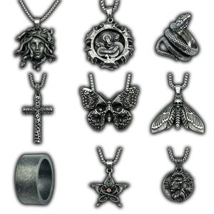 Anillo de Acero Inoxidable 316L para Hombre, Anillo Gótico al por Mayor, Variedad de Anillos de Calavera Vintage para Motociclistas, Joyería Vikinga para Hombre, Accesorio - Product Image 1