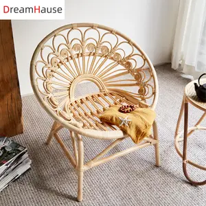 Dreamhause קש אמיתית ספת כיסא סלון מרפסת אחת כיסא נורדי Homestay סגנון טרקלין כיסא מעצב