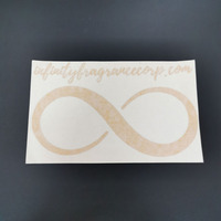 Plotter de troquelado a prueba de agua personalizado, calcomanías de letras de pared de vinilo Infinity, calcomanía de transferencia de oro metálico 3D para coche