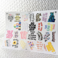 Hoja de Pegatinas Personalizadas con Frases Motivadoras, Vinilo Impermeable, Pegatinas con Palabras Inspiradoras para Diario, Laptop, Botella de Agua