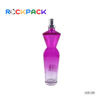 Flacons de parfum vides en verre de forme irrégulière uniques pour femmes, couleur rose, 50 ml