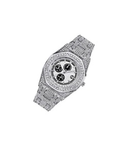 Elegante reloj de pulsera de diamantes de la mejor calidad para mujer con hermoso diseño de cristal a los mejores precios de la India - Product Image 6