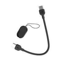 Kabel Mini Portabel 2-in-1 Pengisian Cepat 3A Tipe-C ke Tipe-C & C ke L Gantungan Kunci untuk Ponsel/Power Bank