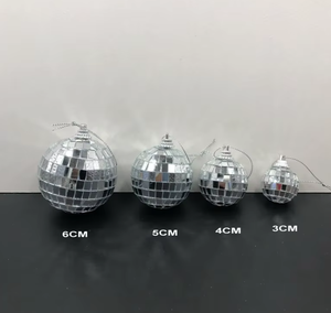 كرات الليزر على الموضة كرات عاكسة للكعك الديسكو كرات الديكور جولة الترتر الخبز حفلة عيد ميلاد تركيب كرات الزجاج - Product Image 6