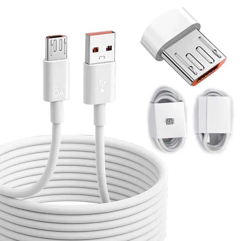High Speed Charging 1M Micro Usb Cable Durable 6A Micro Usb Charger Cables