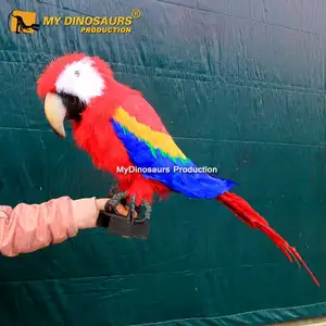 My Dino Life Size Animatronic Simulation Animals Red Parrot