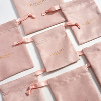 Huanyang — pochette personnalisée en velours et daim, petit sac à bijoux avec cordon coulissant