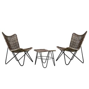 <span class=keywords><strong>Chaise</strong></span> à papillon KD en tissu de meubles d'extérieur avec tabouret - Product Image 3