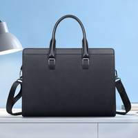 Nouveauté Sac à main pour homme en cuir véritable grande capacité, élégant porte-documents en cuir de vachette, minimaliste, pour ordinateur portable et documents professionnels