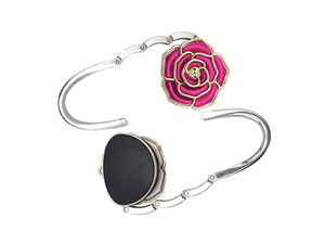 Gancio Pieghevole a Forma di Fiore in Lega di Zinco per Borse, Supporto Portatile per Borsette da <span class=keywords><strong>Tavolo</strong></span> per Donne - Product Image 3