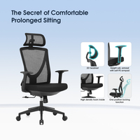Chaise de bureau ergonomique moderne, vente en gros directe d'usine et chaises de bureau exécutives réglables en maille pour managers, certifiées BIFMA