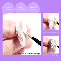 Vente en gros vernis à ongles gel en gypse OEM Sculpture 3D Gel pour ongles en gypse Effets créatifs Texture sable Fleurs Gel UV pour ongles à modeler