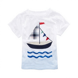 T-shirt graphique personnalisé pour enfants RIOLEAF, coton doux, manches courtes, col rond, style décontracté chic pour garçons, imprimé, tee-shirt d'été, écologique - Product Image 2