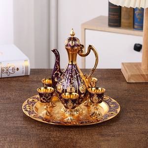 European-style retro exquisite <b>wine</b> set. Metal vintage style Vintage <b>wine</b> set for home use - Product Image 6