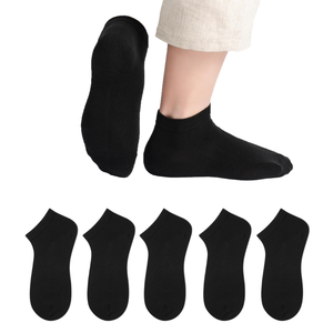 <b>Men's</b> Spring Breathable Knitted Casual High Ankle Solid Color Cotton Spandex Anti-Odor Sweat-Absorbent Needle Detection In-Stock - Product Image 1