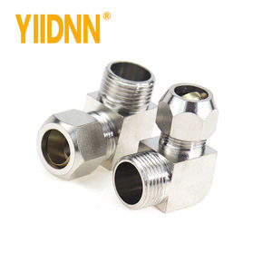 Conector de Codo de Latón con Rosca Macho de 90 Grados, Accesorio de Tubería KLL, Codo de Ángulo Recto de Cobre, Conector Rápido de Manguera de Aire con Bloqueo - Product Image 3