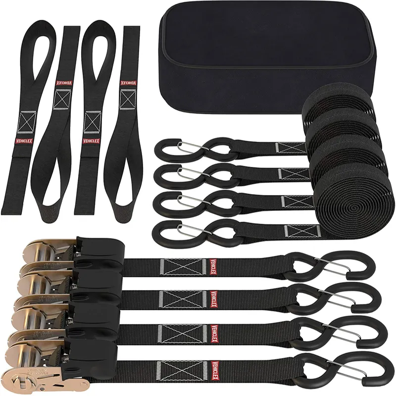 Профессиональные регулируемые крепежные ремни, Храповые ремни, тяжелые грузовые ремни с S-образной резиновой ручкой