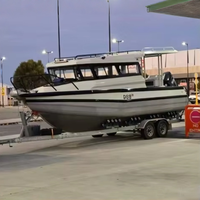 Bateau de pêche à moteur en aluminium soudé confortable Gospel de 25 pieds (7,5 m) avec cabine pour les loisirs