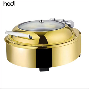 Calentador de <span class=keywords><strong>buffet</strong></span> para restaurante de Hotel, plato de frotamiento de acero inoxidable, tapa de vidrio de inducción, eléctrico hidráulico para catering, uso de bistró - Product Image 4