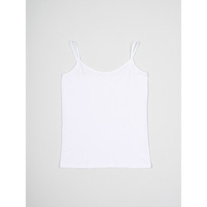 Coton femme CAMisol M/L 2 Pct blanc sans couture été sans manches haut décontracté avec dentelle décoration tricoté Nylon matériel - Product Image 1