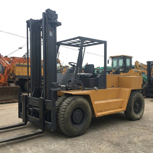 <b>Used</b> TCM FD160 Diesel 4WD Forklift 16 Tons Rough Terrain Solid Tire 3-Stage Mast Good Condition USA Manual Construction - Product Image 1