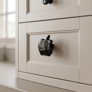 Bouton de tiroir en forme de pomme, décoration moderne pour la maison, articles de mobilier, quincaillerie métallique pour armoire, boutons métalliques pour cuisine, facile à pousser/tirer - Product Image 1