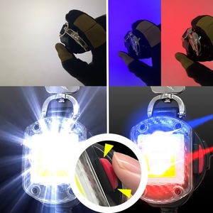 Illuminated <b>Pull</b> Tab Keychain With Led <b>Light</b> Stainless Steel Carabiner Portable Key Ring For Outdoor Use - Product Image 2