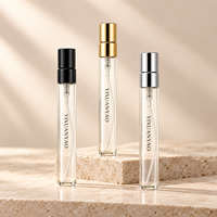 Flacon vaporisateur miniature rechargeable pour échantillon de parfum, 2 ml, 3 ml, 5 ml, 10 ml, en verre transparent avec bouchon à vis