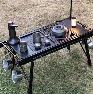 Mesas enrollables portátiles para acampar con mesa de aluminio para acampar al aire libre Picnic Camping - Product Image 3