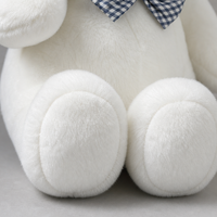 Ours en peluche avec écharpe en soie, rembourrage en coton PP, cadeau pour nouveau-né