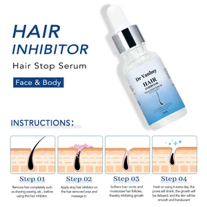 Private Label Natural Hair Growth Inhibitor Permanent Remove Hair Spray Removal Serum For Men And Women