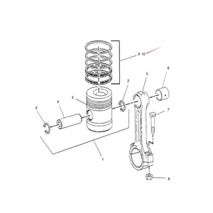 Segments de piston pour moteur de chariot élévateur Daewoo Doosan D50 D60 D70, pièces de rechange diesel neuves - Product Image 1
