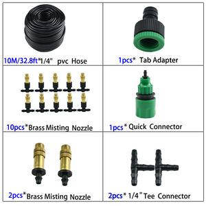 Kit d'irrigation DIY pour extérieur 10/15/20/25/30M avec buse de brumisation en laiton réglable, pulvérisateur d'arrosage de <span class=keywords><strong>jardin</strong></span> - Product Image 2