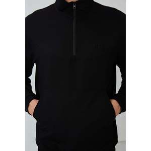Conjunto Deportivo Herbert Negro con Cuello Alto para Hombre, Ropa Deportiva Cómoda de Mezcla de Algodón de Air Jones - Modelo 85233 - Product Image 4