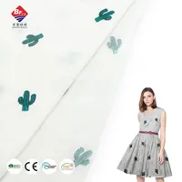 कस्टम डिजाइन 110gsm बुना airflow पुष्प पैटर्न मुद्रित क्रेप मुद्रित सूती कपड़े के लिए कपड़े