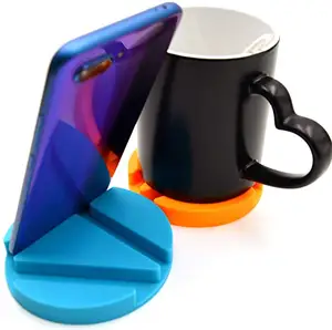 창조적 인 제품 대리석 나무 컵 받침 컵 코스터 실리콘 도요타 버스 판매 뒤뜰 롤러 커피 깔개